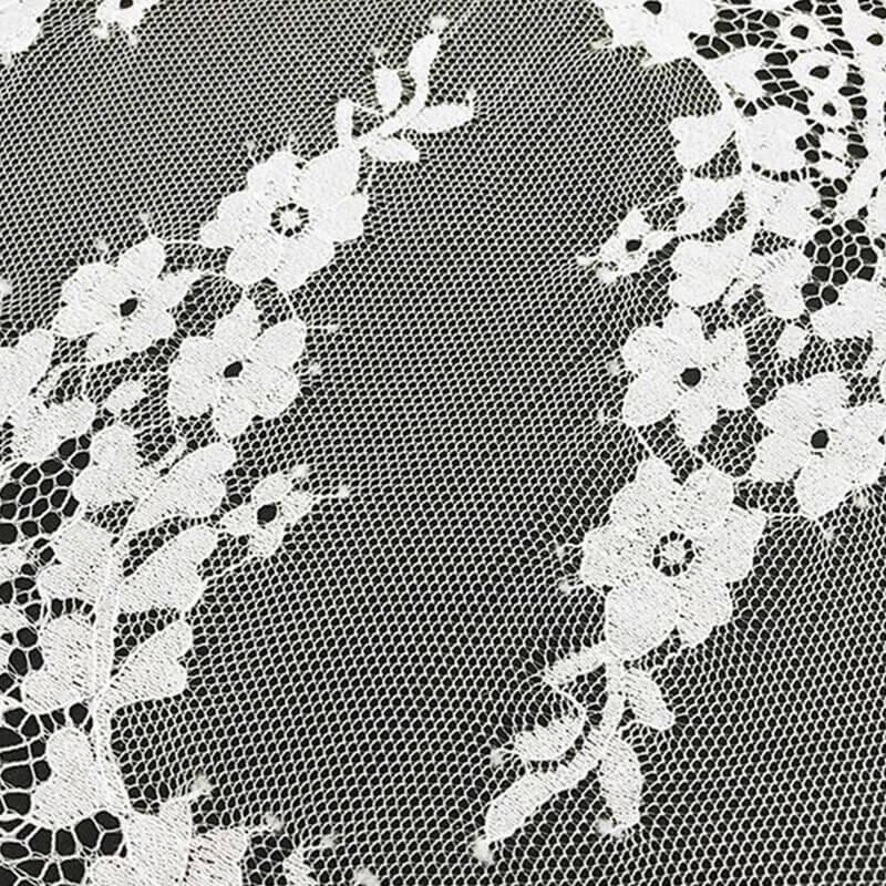 Lace Trim Wave Eyelash Nylon Lace Fabric for Bridal Wholesale Supplier 8